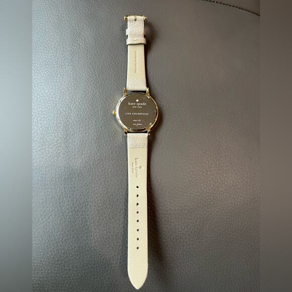 Kate Spade Sign Post Metro Series Neutral Leather Wristband Womens Watch - Picture 5 of 7